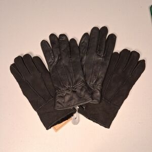3M Thinsulate Black Leather Gloves